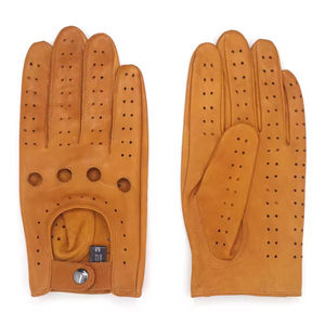 Gants d'hiver en cuir personnalisés pour hommes OEM, en peau de chèvre avec doublure en peau de mouton, nouvelle mode, pour la conduite automobile, vente en gros, gants personnalisables - Product Image 4