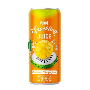 355ml pour VINUT Private Label Soursop Mangue Jus Noix de Coco BRC HALAL Certifié OEM Eau Pétillante Vente Chaude Jus de Fruits - Product Image 1