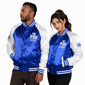 Patchs brodés personnalisés, broderie vintage 3D, veste varsity en satin, haute qualité, 100% polyester, séchage rapide, personnalisable pour homme - Product Image 1
