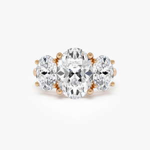 Anillo de compromiso clásico con diamante ovalado de 5 quilates para mujer, oro amarillo, diamante cultivado en laboratorio con certificación IGI. - Product Image 3