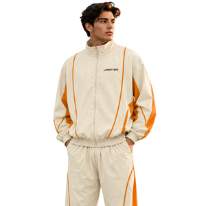 Conjunto Deportivo de Forro Polar para Hombre, Chaqueta con Cierre Completo y Cuello Alto, Pantalones de Pierna Recta, Corte Holgado, Informal, de Invierno, Dos Piezas - Product Image 1