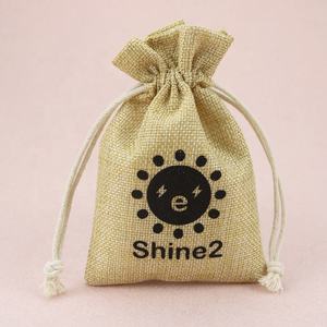 Eco Friendly Jute <b>Mini</b> Jewelry Bags with Customized Printing for Promotional Packaging - Product Image 4