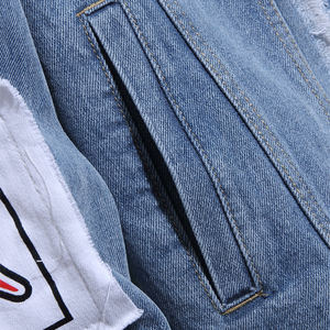 Vente directe d'usine, veste en jean pour homme avec logo personnalisé, design confortable, qualité supérieure, manches longues, veste en denim pour homme - Product Image 2