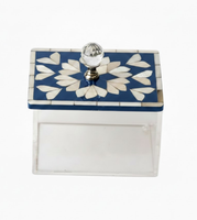 Boîte en acrylique de luxe Ramadan 2026 avec couvercle en nacre beige pour cadeaux et rangement, idéale pour l'Aïd, vente en gros