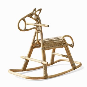 Balançoire en rotin pour tout-petit, adorables jouets pour enfants, accessoires de salle de jeux, jouet cheval à chevaucher de haute qualité - Product Image 1