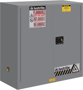 Manual Close Flammable <b>Storage</b> <b>Cabinet</b>, 18 Gauge Steel, 2 Shelves, 2 Door Fire <b>Cabinet</b> - Product Image 3