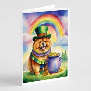Lunatique A7 Taille 5x7 Chow Chow St Patrick's Day Cartes vierges Pack de 8 comprend des enveloppes - Product Image 1