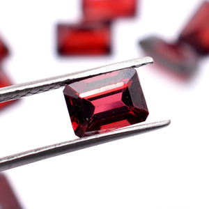 Garnet AAA+ de 7x5mm, Corte Baguette Facetado, Piedra Natural de Granate Rojo de Mozambique, Gema Semipreciosa Suelta, Lote de Piedras Talladas para Joyería - Product Image 1