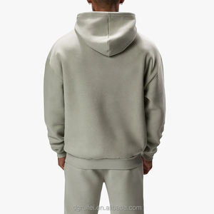 Conjunto de Sudadera con Capucha y Pantalones de Chándal de Invierno Personalizados para Hombre, Tallas Grandes, 500 GSM, Forro Polar Grueso y Pesado, Oversize - Product Image 4