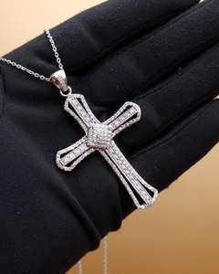 Collar con Cruz de Diamantes Moissanite VVS, Joyería Cristiana, Plata 925, Colgante con Incrustaciones de Diamantes, Colgante Hip Hop, Colgante de Fe, Regalos Bapistam - Product Image 3