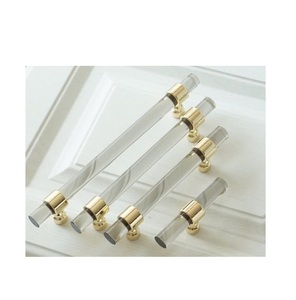 Handmade Handicraft Acrylic Brass Door Handle For Luxury Acrylic Home Furniture Handle Cabinet Handles <b>Drawer</b> <b>Pulls</b> High Quality - Product Image 6