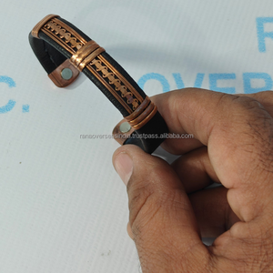 Pulsera Magnética de Cobre Sólido Hecha a Mano - Joyería Moderna y Ecológica para Hombres y Mujeres, Brazalete de Terapia Magnética - Product Image 3