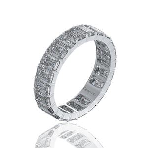 Fashion Cubic Zirconia Unisex Silver Viet Nam Emerald - Cut Tennis Diamond <b>Ring</b> 2x4 mm Silver <b>Rings</b> Glosbe & Co - Product Image 2