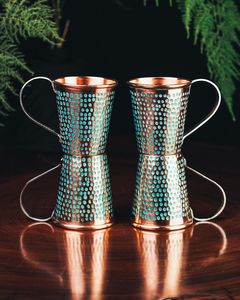 Tasse en cuivre martelé style vintage avec poignée, résistante à la chaleur, pour la bière et les fêtes - Product Image 4