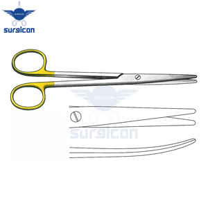 Ciseaux de précision chirurgicaux médicaux TC Gold à lame arrondie de 16 cm / 6-1/4 pouces - Product Image 4