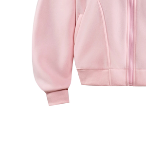 Womens <b>Pink</b> Fleece Zip Up Hoodie Warm Hooded Jacket Soft Winter <b>Sweatshirt</b> Full Zip Front Pockets Ribbed Cuffs Casual Outdoor - Product Image 4