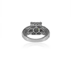 Bague de fiançailles et de mariage en diamant blanc naturel rond et taille princesse de 1,42 ct pour femme, en argent sterling 925, vente en gros - Product Image 3