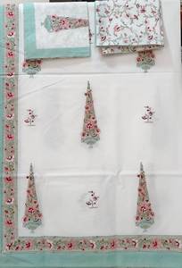 Ensemble de draps en coton naturel imprimé à la main avec taies d'oreiller assorties, literie indienne faite à la main pour la décoration de la maison, vente en gros B2B - Product Image 3