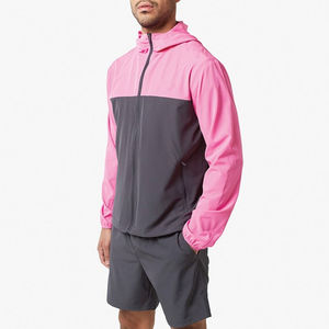 Ensemble de survêtement d'été personnalisé pour homme, deux pièces, avec fermeture éclair, coupe-vent en polyester, veste courte et short - Product Image 5
