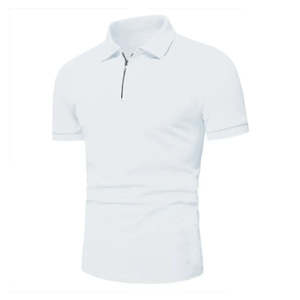 Camiseta de Manga Corta para Hombre, Talla Grande, Transpirable, con Patrón Sólido, Tejido de Algodón, Antiarrugas - Product Image 4