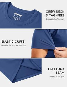 Seamless UV-Protection Mens Quick-Dry T-<b>Shirt</b> For Running With Muscle Support Fit - Product Image 6