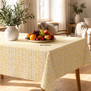 Indian Handmade Floral Cotton <b>Table</b> <b>Cover</b> Eco-Friendly Hand Block Printed Washable for Wedding <b>Dining</b> <b>Table</b> - Product Image 2