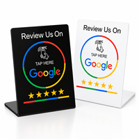 Support de carte NFC Google Review personnalisé en PVC, carte de visite Google Review, carte NFC programmable NTAG213 avec logo OEM ODM