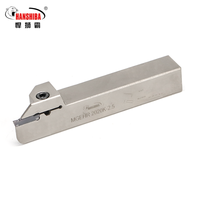 Porte-outil de tournage CNC HANSHIBA MGEHR2525 pour tournage externe, personnalisable OEM, revêtement en nitrure de titane, 62-68 HRC