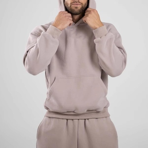 Sudadera con Capucha para Hombre, Estilo Invernal, Básica, de Algodón Mezclado, Forro Polar Grueso, Estampado Digital, Hombros Caídos, Ropa Deportiva Térmica - Product Image 2
