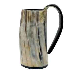 Taza de Cuerno, Nuevo Modelo Vikingo Ecológico, Tallada en Cuerno de Búfalo, Reutilizable y Lavable, Diseño Moderno con Imitación Antigua - Product Image 1