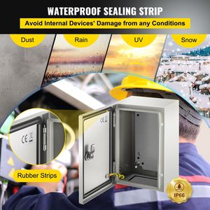 NEMA 12 8 6 Steel Enclosure NEMA 4X <b>Waterproof</b> Dustproof <b>Electrical</b> <b>Box</b> IP66 Conduit Fittings for Outdoor/Indoor <b>Electrical</b> - Product Image 4