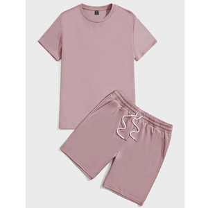 SAFETY SPECTRUM OEM Ensemble 2 pièces short et t-shirt décontracté d'été grande taille pour hommes/femmes, streetwear écologique, col rond, délavé à l'acide - Product Image 4