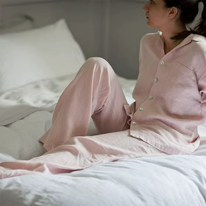 Unisex <b>Linen</b> Pajama Set Women Men Sleepwear Couple Nightgown Eco Sustainable Flax <b>Linen</b> Clothing Support Custom - Product Image 5