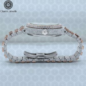Charm Jewells Montre de luxe en acier inoxydable, boîtier rond, 30 mm, analogique, à quartz, pour femme, tendance - Product Image 2