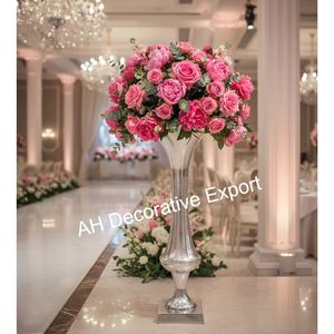 Vases à fleurs en métal massif modernes et luxueux, vase de table portable, couleur personnalisée pour la maison, le bureau, le balcon, la terrasse, la décoration de jardin - Product Image 4