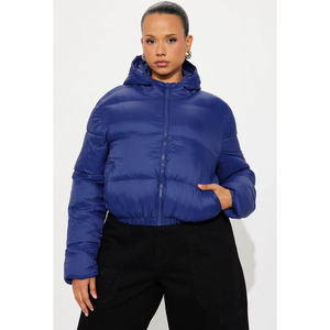 Custom Women's Lightweight Breathable Outdoor Puffer Jacket Cropped Quilted <b>Bubble</b> <b>Coat</b> with Zipper Closure Puffy Winter - Product Image 4