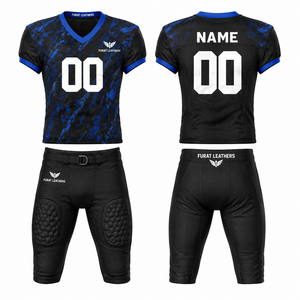 Ensemble de maillots de football américain Discovery unisexe rouge et noir, imprimé par transfert thermique, col en V, manches courtes, évacuation de l'humidité - Product Image 1