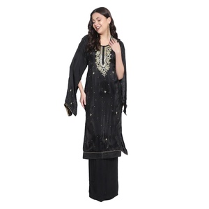 Salwar Kameez Churidarชุดนอนผู้หญิงอินเดียชาติพันธุ์สุภาพสตรีชุดพรรคพงจาบีเย็บสนามหญ้าชุดปักชุด - Product Image 6