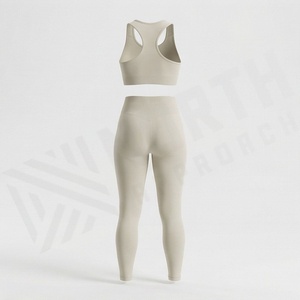 Conjunto de Yoga para Mujer de Alta Calidad y Comodidad, Color Sólido Personalizado, Transpirable, Logotipo Personalizado, Marca Privada, Ropa Deportiva para Gimnasio - Product Image 2