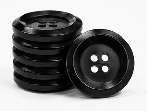 Classic Eco-Friendly Durable Handcrafted Hand Polished & Carved Round Buffalo Horn Buttons - Product Image 2