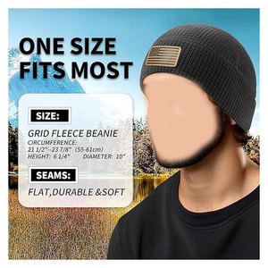 Bonnet tactique en polaire acrylique multi-saison, chaud et extensible pour l'hiver, idéal pour la chasse en extérieur, avec broderie 3D - Product Image 5
