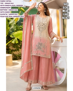 Regal Yellow Traditional Party Floor-Length Embroidered Women's <b>Kurti</b> - Product Image 4
