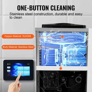 เครื่องทำไอศกรีมรสเดียวเชิงพาณิชย์ขนาด10.6 qt/h เครื่องทำอาหารแบบนุ่มสำหรับวางบนเคาน์เตอร์1000W ถัง4L 1.6L ถังสัมผัสหน้าจออัตโนมัติ - Product Image 4