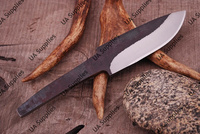 Couteau utilitaire multifonctionnel léger et portable, forgé sur mesure en acier à haute teneur en carbone 1095, lame vierge, manche pleine longueur, fabrication artisanale OEM