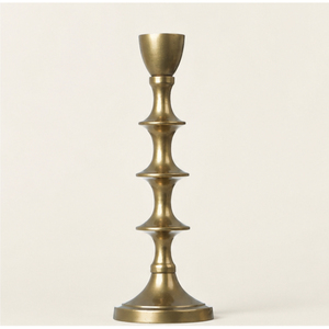 Elegant Brass Taper Candle <b>Holder</b> Set Modern Gold Metal <b>Candlestick</b> Stand for Wedding Centerpieces Luxury Hotel Table Decor - Product Image 1