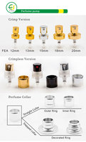 Fabricant de bouchons de parfum, logo personnalisé, luxe, 15 mm, ABS, aluminium, métal, or, bouchon de flacon à sertir, magnétique, zamac, bouchon de parfum