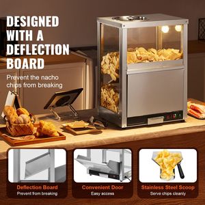 Scaldavivande Commerciale per Nachos da 84.5QT con Controllo Automatico della Temperatura e Base Riscaldante Illuminata - Product Image 4