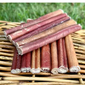 Paquete Variado de Bully Sticks Orgánicos, 100% Seguros para la Salud Animal, Mezcla de Bully Sticks Finos y Gruesos Trenzados de Vacas Alimentadas con Pasto para Perros de Todos los Tamaños - Product Image 4
