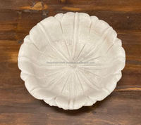 Bols en marbre blanc naturel écologiques, fabriqués artisanallement, design lotus, luxe moderne, vaisselle de table 20 pièces, décoration, en stock