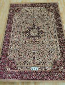 Tapis de sol en soie rouge style persan à motif écossais, écologique, antibactérien, pour salon et chambre, tapis décoratif doux pour la maison - Product Image 5